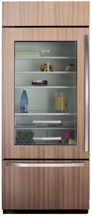 SubZero BI30UG 16.8 Cu. Ft. Bottom Freezer Refrigerator with Glass